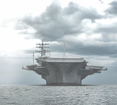 aircraft carrier at sea